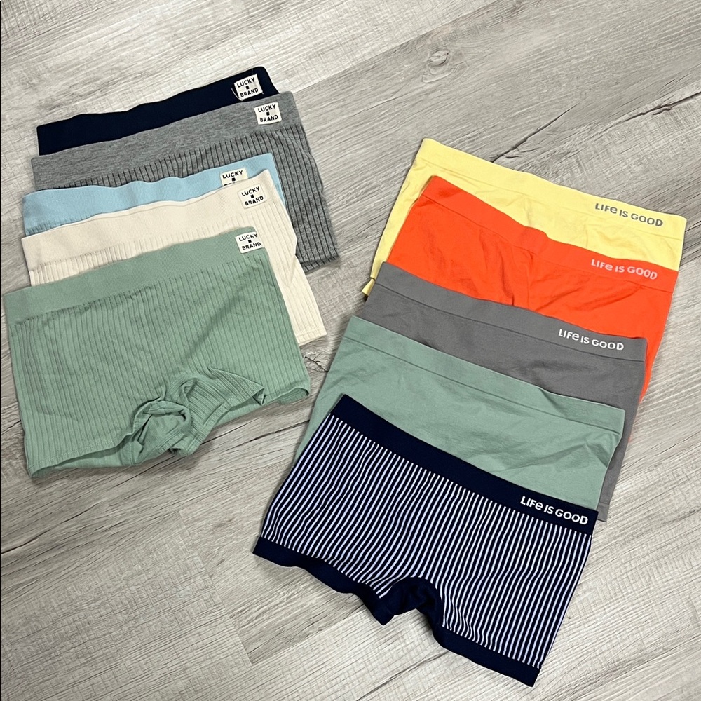 Life Is Good and Lucky Brand Women’s Boxer Briefs - Vibrant Collection S/M